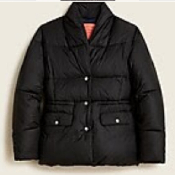 J CREW Signature Puffer Black Women's XL Jacket WORN ONCE - Picture 5 of 16